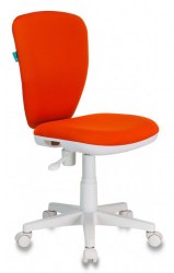 Кресло Бюрократ  детское KD-W10 оранжевый 26-29-1 (бел. пластик) 1162150