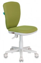 Кресло Бюрократ  детское KD-W10 светло-зеленый 26-32 (бел. пластик) 1162148