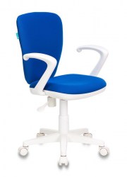 Кресло Бюрократ  детское KD-W10AXSN синий 26-21 крестовина пластик белый 1162185