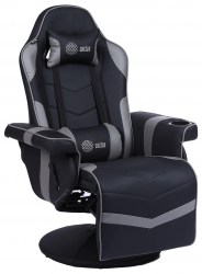 Кресло Бюрократ игровое Cactus CS-CHR-GS200BLG черный/серый подст.для ног 1660832