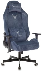 Кресло Бюрократ игровое Knight N1 Fabric синий Light-27 с подголов. крестовина металл 1626369