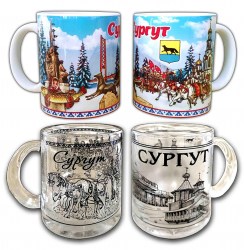 Кружка чайная (стекло и керамика), 300 ml