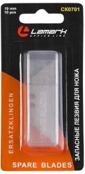 Лезвия д/ножа 19мм Lamark CK0701 /10шт/ для метал.ножа