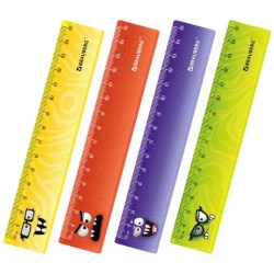 Линейка  15см Brauberg 210866 "Монстрики" ассорти