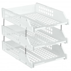 Лоток горизонтальный 3-х ярусный ЛТГ-31718 белый "Strong" /Стамм/ 370904
