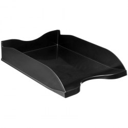 Лоток горизонтальный  ЛТ65 "Люкс" черный /Стамм/ 323999