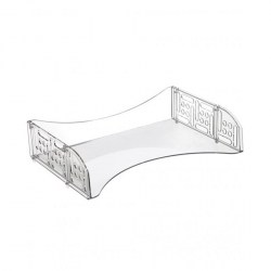 Лоток горизонтальный  ЛТ802 "Филд" с широкой загрузкой прозрачный /Стамм/