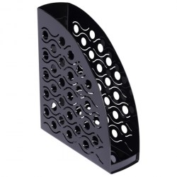 Лоток вертикальный ЛТ570 "Вега" черный 90мм /Стамм/