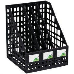 Лоток вертикальный ЛТВ-63722/ЛТ83 черный 4 отделения сборный 250мм /Стамм/