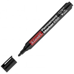 Маркер 1,0-3,0мм Luxor "250" черный, перманентный черный 233838