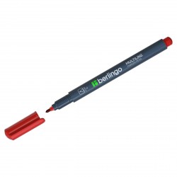 Маркер 1,0мм Berlingo PM6322 "Multiline PE100" перм. красный 117148