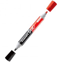 Маркер для доски 1958 1-3мм двухсторонний черный/красный /Luxor/ 299576