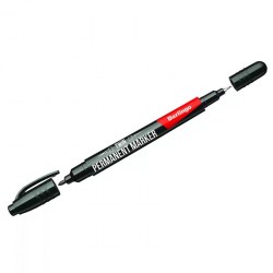 Маркер двухсторонний 0,5мм/1,0мм Berlingo BMd_07101 перм. черный 219760