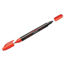 Маркер двухсторонний 0,5мм/1,0мм Berlingo BMd_07103 перм. красный 219762