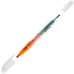 Маркер текст. Crown H2-1000 "Multi Hi-Lighter Twin" оранжевый/зеленый 208940