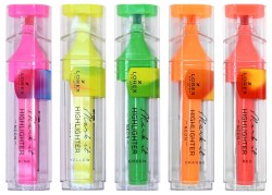 Маркер текст. Lorex LXHLMT-N5D 1-5мм "NEON " скошенный, ассорти 229740