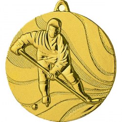 Медаль Мир Знаков MMC 3250/G хоккей (D-50 мм, s-2,5 мм)