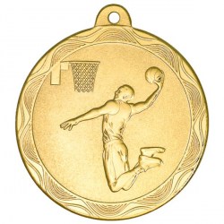 Медаль Мир Знаков MZ 63-50/G баскетбол (D-50 мм, s-2,5 мм)