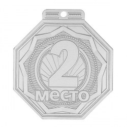 Медаль Мир Знаков MZP 501-55/SM 2 место (50х55мм, s-2 мм) сталь