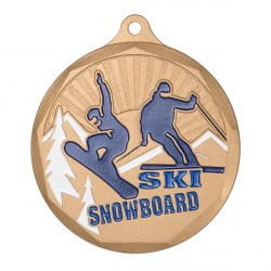 Медаль Мир Знаков MZP 581-50/B сноуборд/горные лыжи (D-50мм, s-2 мм)
