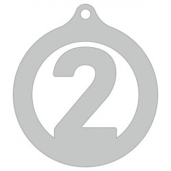 Медаль Мир Знаков MZP 900-50/SM 2 место (D-50мм, s-2 мм)