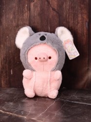 Мягкая игрушка Алеф 106-007 "Animal hat pig", gray, 20 см