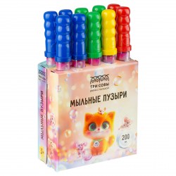 Мыльные пузыри ТРИ СОВЫ МП_57134 "Котенок", 200мл, ассорти 379995