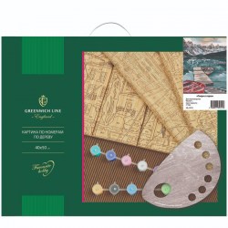 Набор для рисования Greenwich Line КД_39741 "Картина по номерам" 40х50см "Озеро в горах" по дереву 