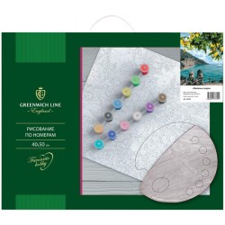 Набор для рисования Greenwich Line KX_39702 "Картина по номерам" 40х50см "Лимоны и море" холст 