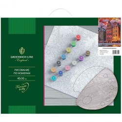 Набор для рисования Greenwich Line KX_39704 "Картина по номерам" 40х50см "Стокгольмские домик холст 