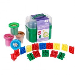 Набор для творчества Гамма 043788 тесто для лепки 04цв. "Малыш. Учимся считать" формочки 302743