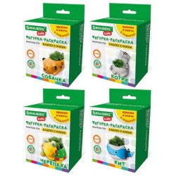 Набор д/творчества Brauberg 666012 "Кашпо из гипса со мхом" для росписи, ассорти