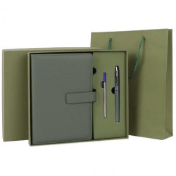 Набор подарочный Brauberg 116855 "President" А5 зеленый (ежедневник+ручка+стержень)