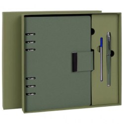 Набор подарочный Brauberg 116858 "Lux" А5 зеленый (ежедневник+ручка+стержень)