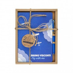 Набор подарочный Bruno Visconti 7-40-001/45-3 "FLY WITH ME" (2ве тетради клетка+ручка)