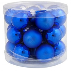 Набор стеклянных шаров Феникс Презент 81925 "Синий микс" 24шт, 2,5см, ассорти 304504