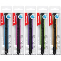 Нож канц.  9мм Berlingo BM4120 "Color Zone", черное лезвие 285138