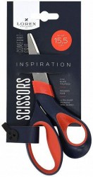 Ножницы 15,5см Lorex LXSCCG155-IS "Comfort-grip" c эргоном-ми ручками, черно-красные 208824