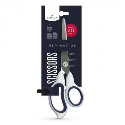 Ножницы 20см Lorex LXSCCG20-IS "INSPIRATION" c эргоном-ми ручками, бело-синие 208823