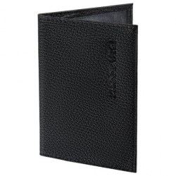 Обложка BRAUBERG 238192 "Passport" для паспорта, натур. кожа флоттер, черная
