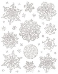 Оконное украшение Феникс Президент 86050 "Серебряные хлопья снега 30*38см, с раскраской 