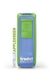 Оснастка  для штампа 9512 47*18 мм карманная сине-зеленая /TRODAT/ 149201