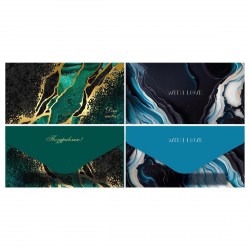 Открытка-конверт MESHU MS_65048 "Marble" ассорти 378281