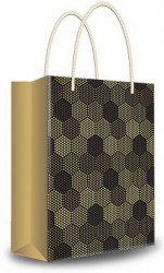 Пакет подарочный Русский Дизайн "Крафт" фольга М МИКС 180*227