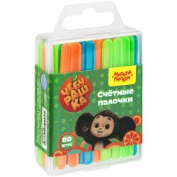Палочки счетные "Чебурашка" (80шт) многоцвете /Мульти-Пульти/ 357197