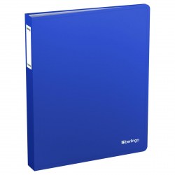Папка  80 вкладышей Berlingo DB4_80981 "Soft Touch" 34мм, 800мкм, синяя, с внутр. карманом 362719