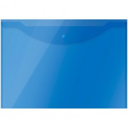 Папка на кнопке А3 OfficeSpace 267523 150мкм, пластик, полупрозрачная, синяя