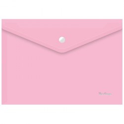 Папка на кнопке А4 Berlingo AKk_04112 "Starlight" прозрачная розовая 180мкм 268384