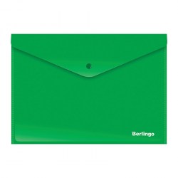 Папка на кнопке А4 Berlingo AKk_04404 зеленая 180мкм непрозрачная 298261