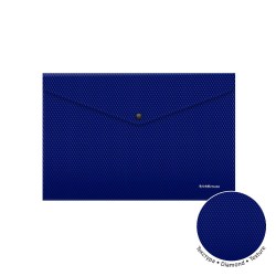 Папка на кнопке А4 ErichKrause 54878 "Diamond Total Blue" полупрозрачный, синий